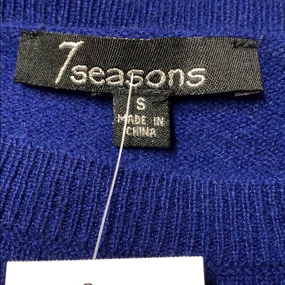 7 Seasons Star Print 100% Cashmere Sweater S - Picture 3 of 8